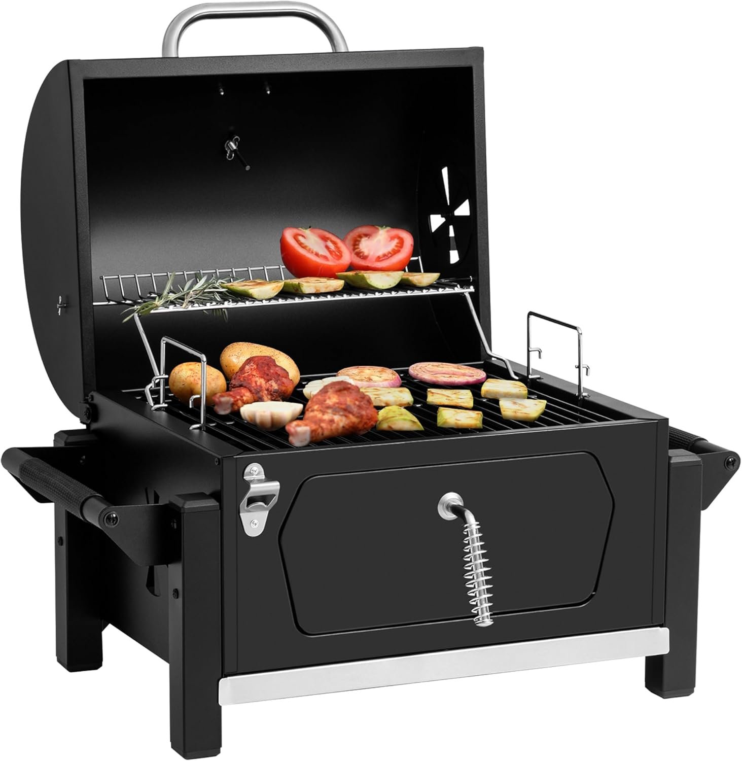 Royal Gourmet CD1519 Parrilla de carbón portátil con rejilla de calentamiento, 303 pulgadas cuadradas